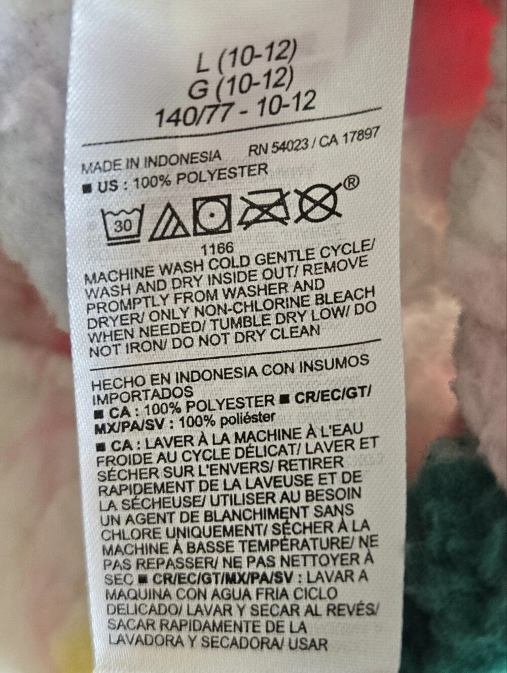 old navy | girls l | floral argyle fleece full‑zip jacket